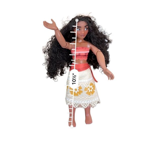 Disney Moana Doll, 10 1/2", Red & Yellow - Picture 7 of 14